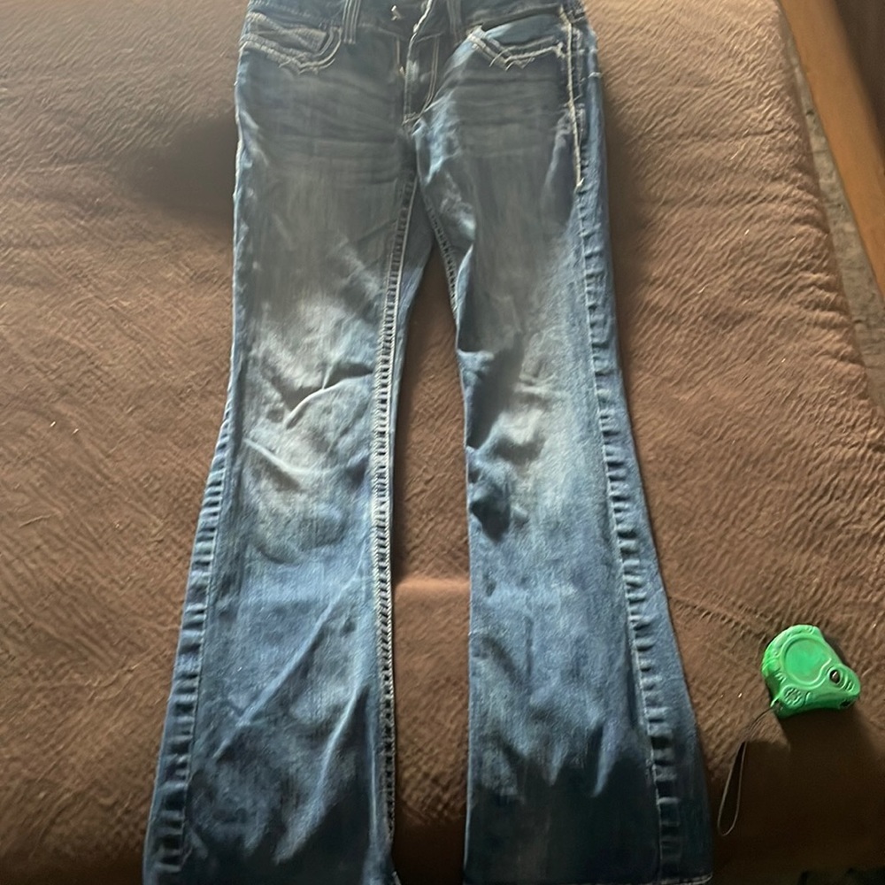 Ariat real mid rise bootcut blue